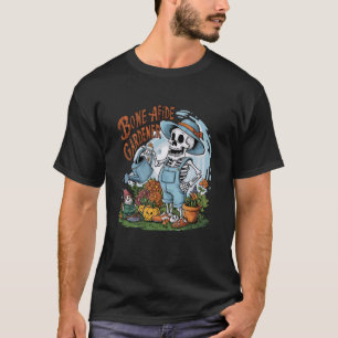 Camiseta Fungo Halloween Assustador Jardineiro Esqueleto Ja
