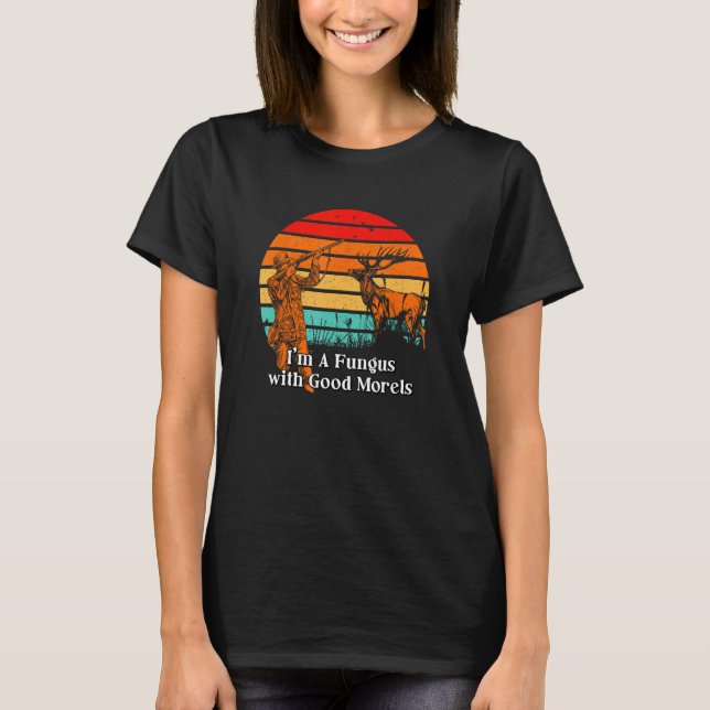 Camiseta Fungos com Bom Morels Humor de Cogumelo 1 (Frente)