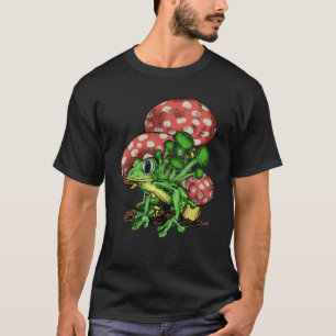 Camiseta Fungus Magic Psilocybin Cogumelos Sapo Gráfico