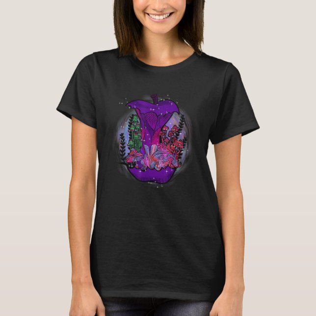 Camiseta Fungus Magic Psilocybin Mushrooms Purple Mushrooms (Frente)