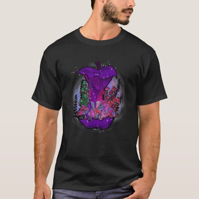 Camiseta Fungus Magic Psilocybin Mushrooms Purple Mushrooms (Frente)
