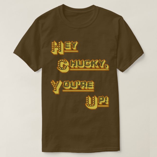 Camiseta FUNHOUS3 - Hey Chucky, você está acima! (Frente do Design)