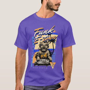 Camiseta FUNK ETOWN SOUNDCAST 90s Estilo Gato Dj 3 Azul