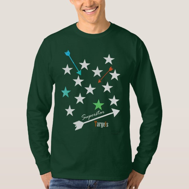 Camiseta Funky Alvos de Superestrela Alvos Flechas (Frente)