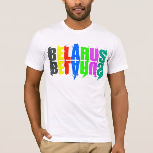Camiseta Funky Colorful Letters Belarus Б е а р л у ь с T S