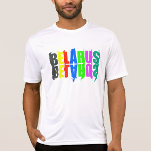 Camiseta Funky Colorful Letters Belarus Б е а р л у ь с T S