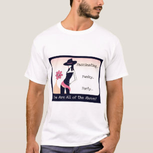 Camiseta Funky de 40 aniversários para mulheres d