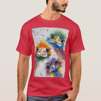 Camiseta Funky Emu Bird Trio