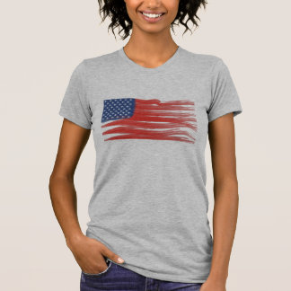 Camiseta Funky Flag EUA artsy flag América retorcida