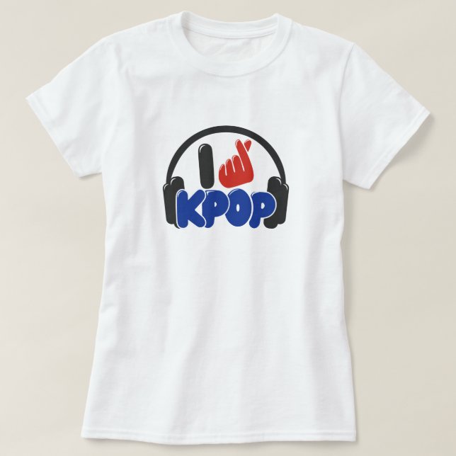 Camiseta Funky I AMVE KPOP LOGO Básico T-Shirt (Frente do Design)