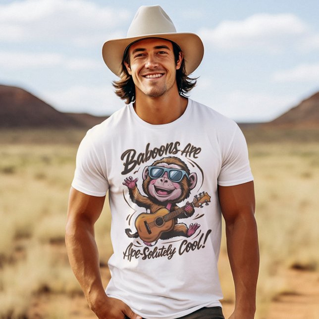 Camiseta Funky Jamming: Guitarista Baboon (Criador carregado)