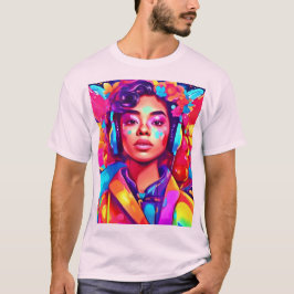 Camiseta Funky Lady Digital Trabalho de arte