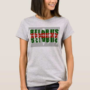 Camiseta Funky Letters Belarus Беларусь Bandeira