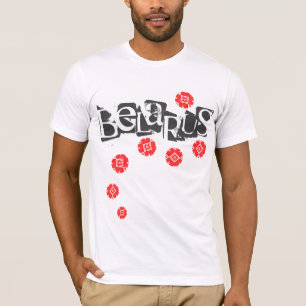 Camiseta Funky Letters Folk Belarus Б е а р л у ь с T-Shirt
