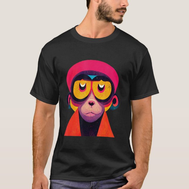 Camiseta Funky Munky Hipster Monkey (Frente)