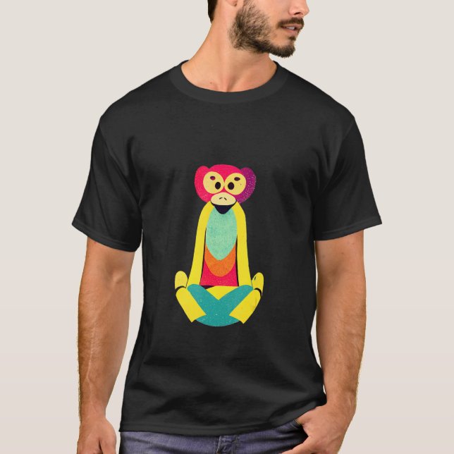 Camiseta Funky Munky Sitting Monkey Design (Frente)
