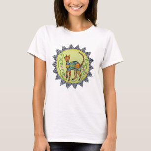 Camiseta Funky, Paisley, mandala celta do gato