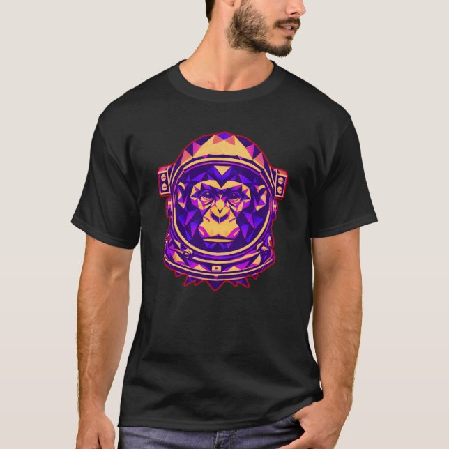 Camiseta Funky Space Monkey: Interstellar Instinct  (Frente)
