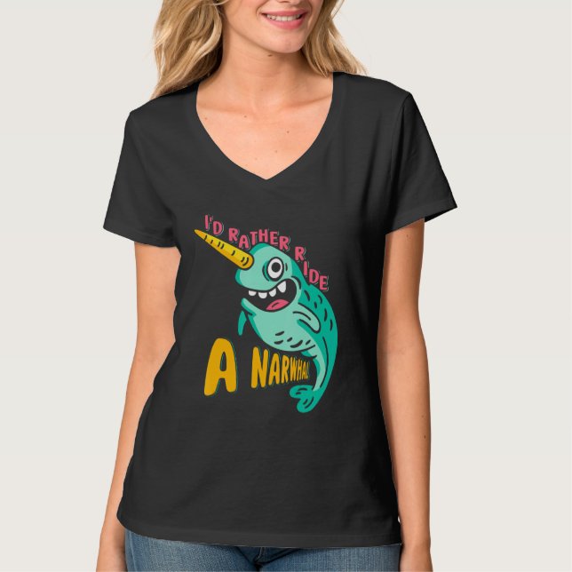 Camiseta Funn Ride Narwhal (Frente)
