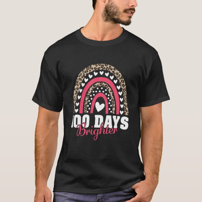 Camiseta Funny 100 Days Quote - 100 Days Brighter Light Bul (Frente)