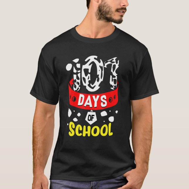 Camiseta Funny 101 Days School Dog 100th Days Smarter Teach (Frente)