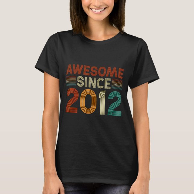 Camiseta Funny 13 Year Old Awesome Since 2012 Birthday Son  (Frente)