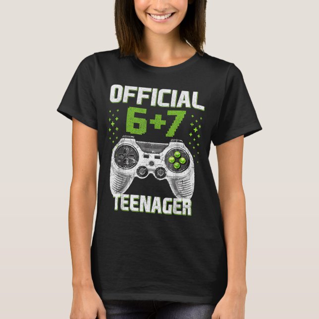Camiseta Funny 13th Birthday Teenager 6+7 Year Old Boys Kid (Frente)