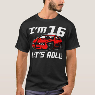 Camiseta Funny 16th Birthday Gift Race Car Driver Boys 16 Y