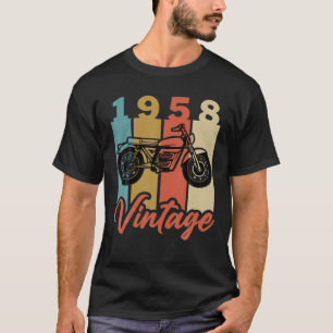 Camiseta Funny 1958 Birth Year Vintage Retro Motorcycle Bir