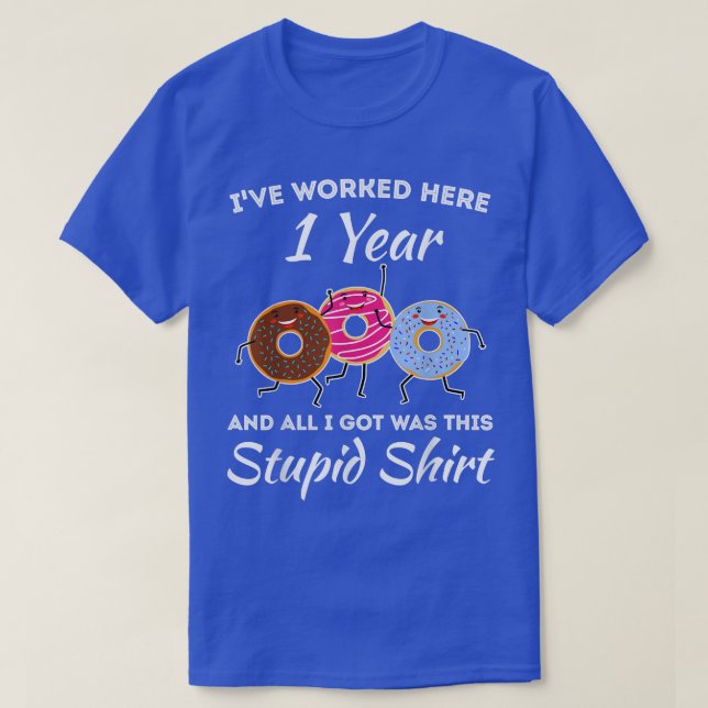 Camiseta Funny 1 Year Work Anniversary One Year Employee Ap (Frente do Design)