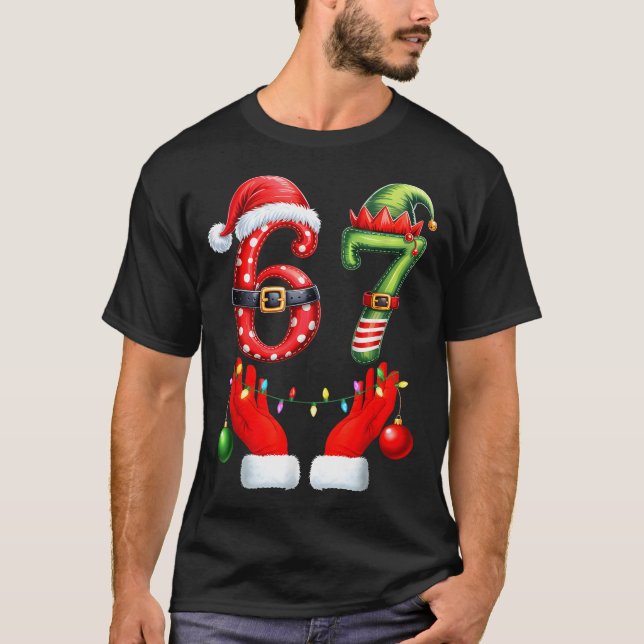 Camiseta Funny 67 Christmas 6 7 Meme Pajamas Holiday Gen Al (Frente)
