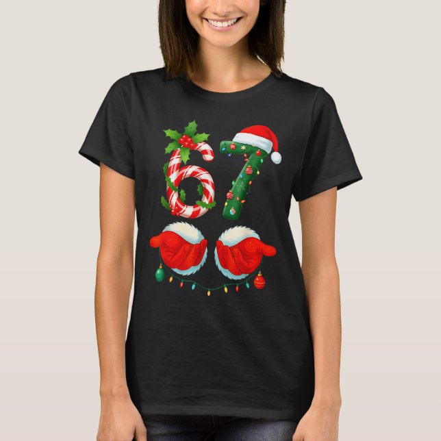 Camiseta Funny 67 Christmas 6 7 Meme Pajamas Holiday Gen Al (Frente)