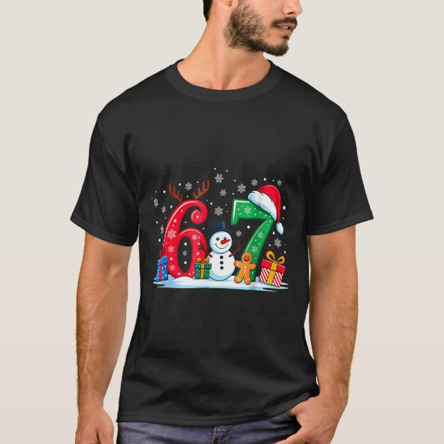 Camiseta Funny 67 Christmas 6 7 Six Seven Meme 6 7 Matching (Frente)