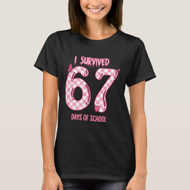 Camiseta Funny 67 Days Of School Meme For Teachers And Stud (Frente)