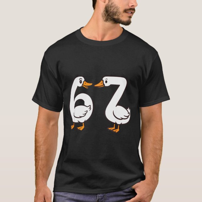 Camiseta Funny 67 Goose Silly Brain Rot Teacher Gen Alpha S (Frente)