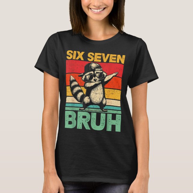 Camiseta Funny 67 Meme Boys Kids 6 7 Dabbing Six Seven Bruh (Frente)