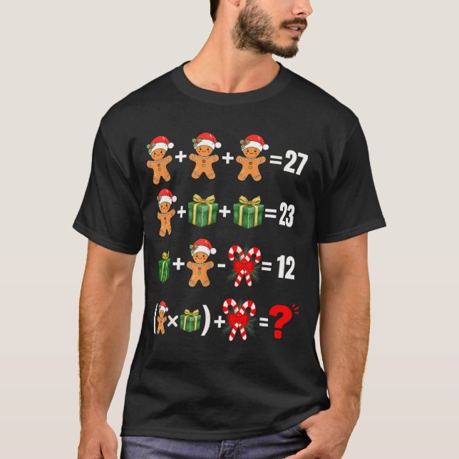Camiseta Funny 67 Meme Candy Merry Santa Math Teacher Chris (Frente)