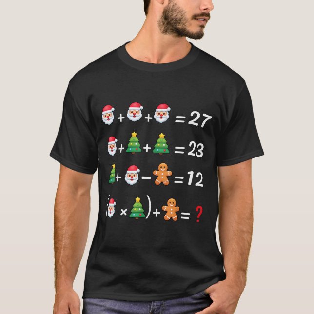 Camiseta Funny 67 Meme Christmas Math Teacher Santa Six Sev (Frente)