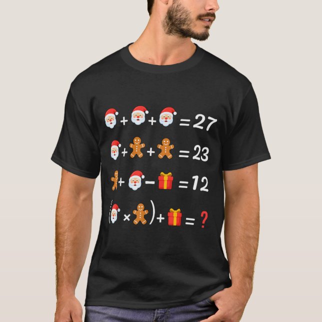Camiseta Funny 67 Meme Christmas Math Teacher Santa Six Sev (Frente)
