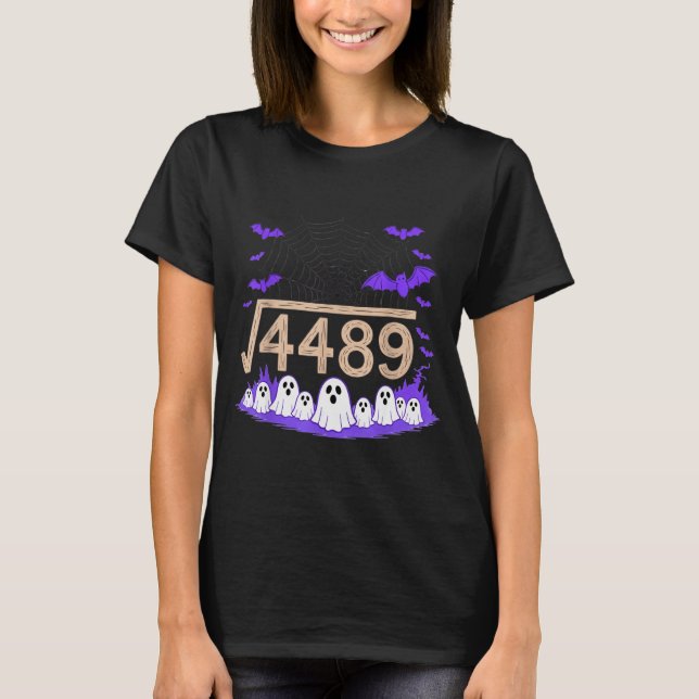 Camiseta Funny 67 Meme Math Teacher 6 7 Halloween Square Ro (Frente)