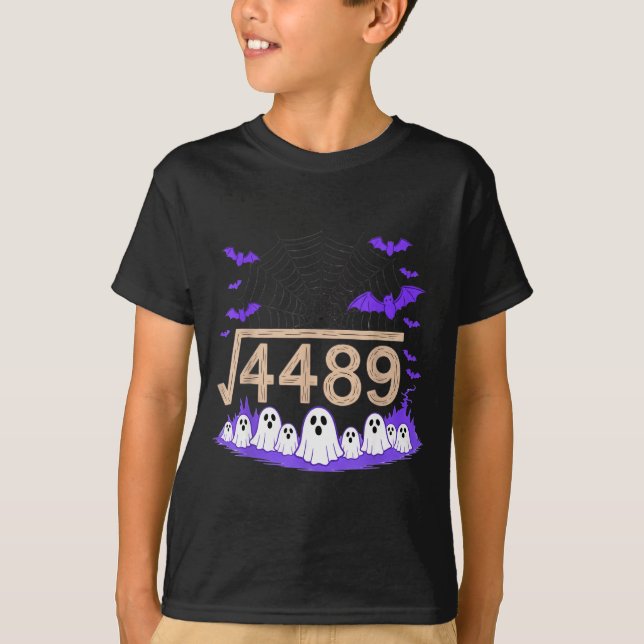 Camiseta Funny 67 Meme Math Teacher 6 7 Halloween Square Ro (Frente)