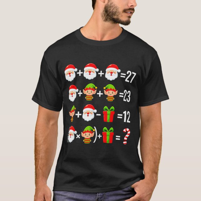 Camiseta Funny 67 Meme Santa Math Teacher Christmas Six Sev (Frente)