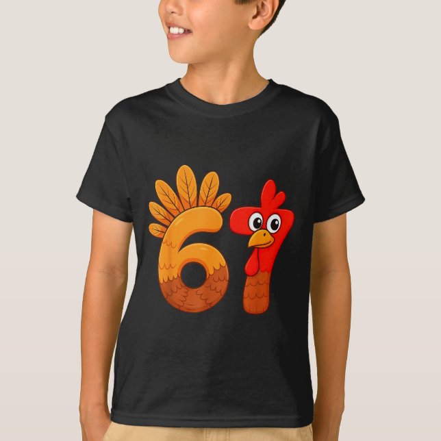 Camiseta Funny 67 Meme Thanksgiving Turkey Day 6 7 Holiday  (Frente)