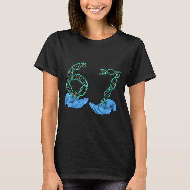 Camiseta Funny 67 Number Meme Dna Replication Molecular Sci (Frente)
