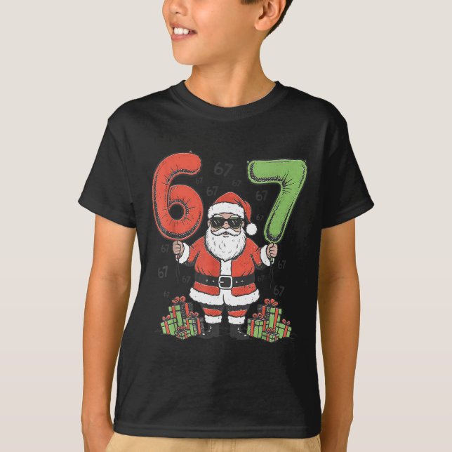 Camiseta Funny 67 Santa Six Seven Christmas 67 Meme Bruh Bo (Frente)