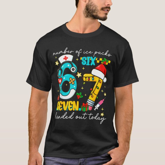 Camiseta Funny 67 School Nurse Christmas Six Seven School N (Frente)