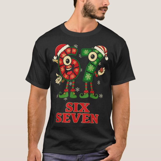 Camiseta Funny 67 Six Seven 6-7 Italian Christmas Holiday W (Frente)
