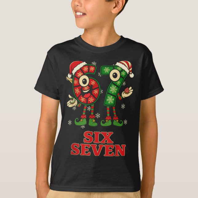 Camiseta Funny 67 Six Seven 6-7 Italian Christmas Holiday W (Frente)