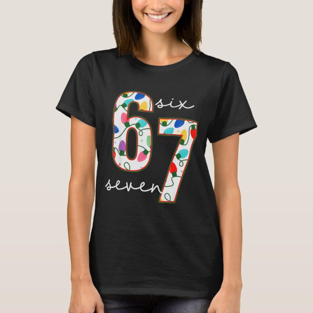 Camiseta Funny 67 Six Seven Meme Cringe Christmas  (Frente)