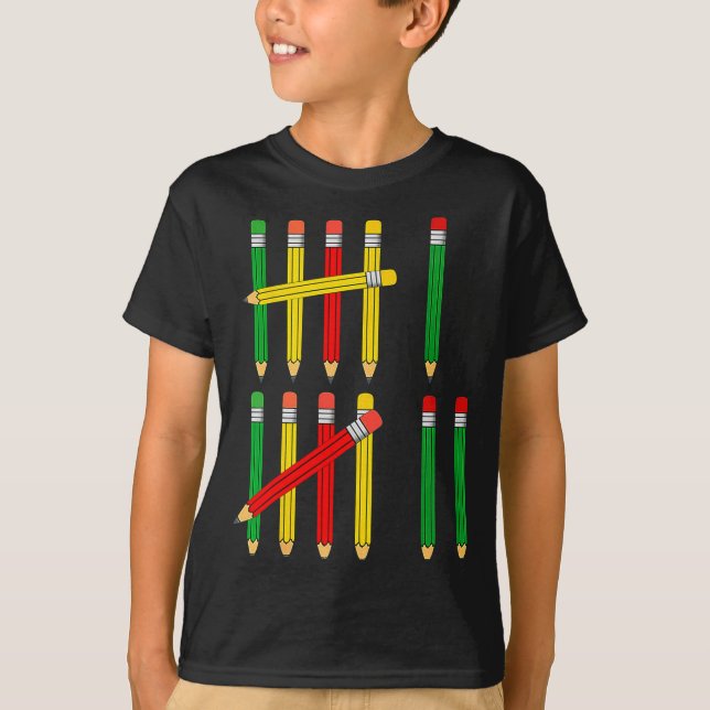 Camiseta Funny 67 Tally Marks Math For Teachers Students Si (Frente)